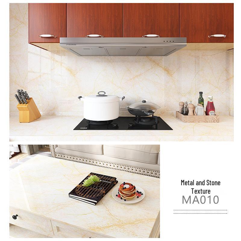 Waterproof Self-Adhesive Tile Stickers: Oil-Proof Kitchen & Cupboard Renovation Wallpaper.
