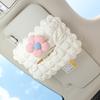 New Cute Cartoon Flowers Car Tissue Box Hanging Napkin Holder for Car Back Seat Headrest Armrest Paper Organizer Storage Bag