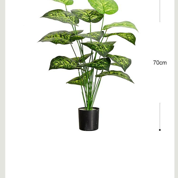 Nordic Style Monstera Faux Plant Arrangement for Living Room Decor