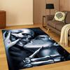 Skull Faced Girl Gothic Horror Skull Carpet Rug for Bedroom Living Room Sofa Doormat Home Decor,Kid Game Area Rug Non-slip Mat