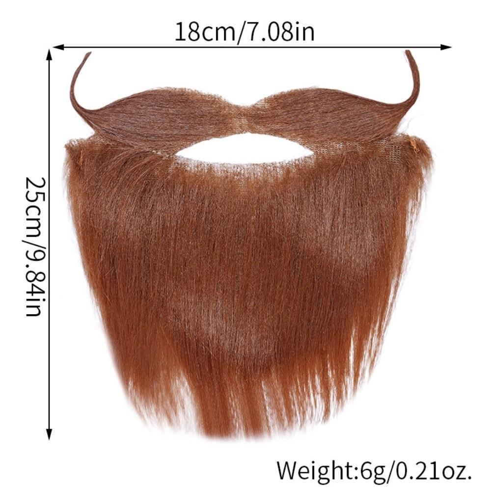 Artificia Realistic Fake Beard Funny Viking Braided Beard Pirate Play Halloween Fake Mustache Prom