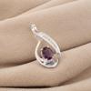 Amethyst Gemstone 925 Sterling Silver Jewelry Zircon Pendant 1.4" , Partywear Women's Pendant, Anniversary Gift For Her CZP-16-1