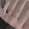 925 Sterling Silver Women's Luxury Open Index Finger Ring - Minimalist Cold Aesthetic