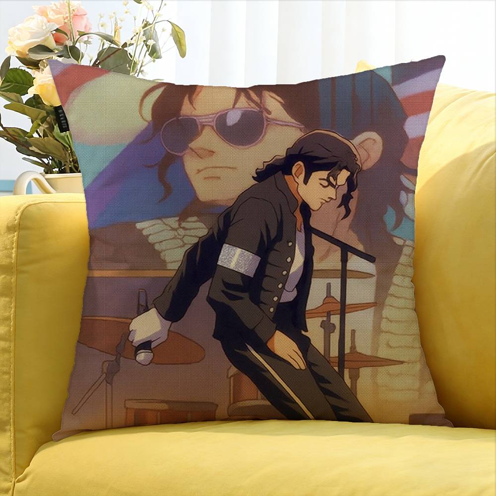 Legend M-Michael J-Jacksons World Various Sizes Square Pillow Case For Car Home Bedchamber Decor