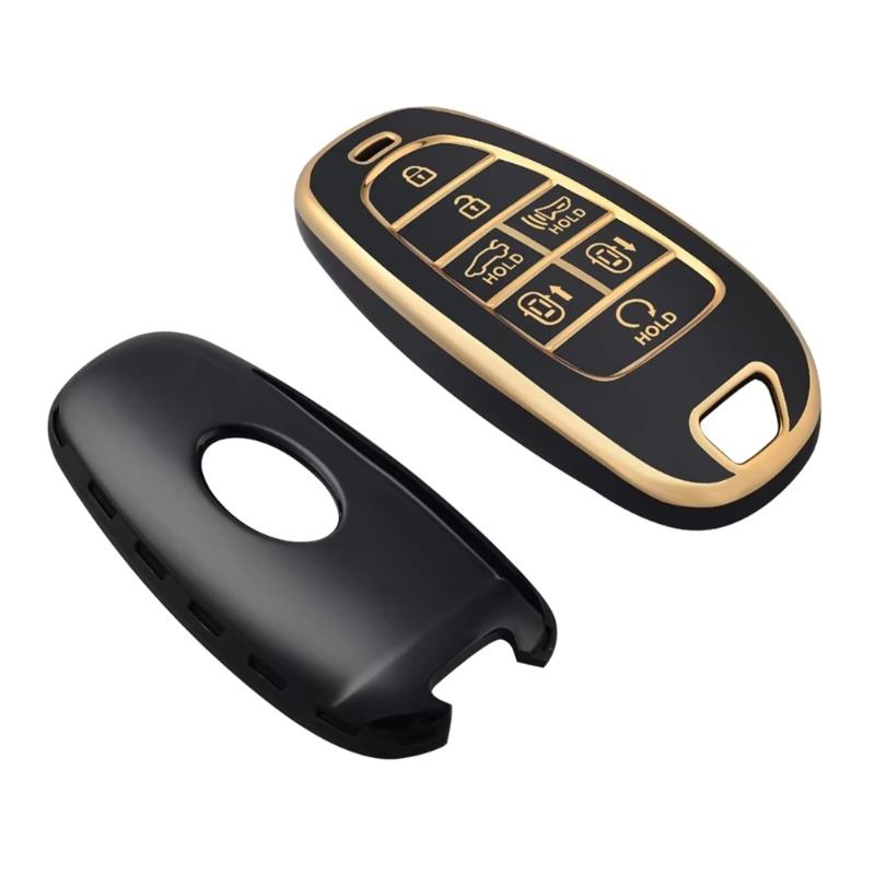 Car Key Cover for 2022 Replacement 7 Buttons Remote Key Fob Case Full Protection Sleeve Flexible Protective Shell
