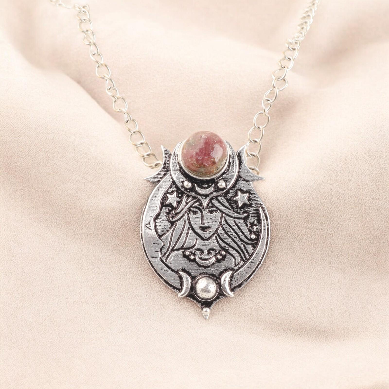 

Винтажный кулон ручной работы из цельного серебра 925 пробы с драгоценным камнем черный родонит для матерей CP-22-47