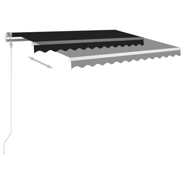 Maison Exclusive - Auvent électrique 3 x 2,5 m Anthracite 100 % polyester