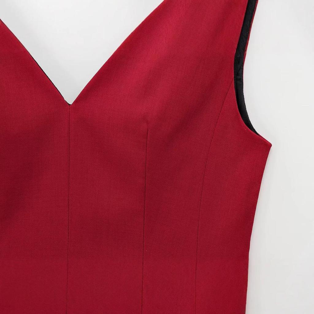 Elegant Sleeveless Balloon Dress for Women - European and American Style