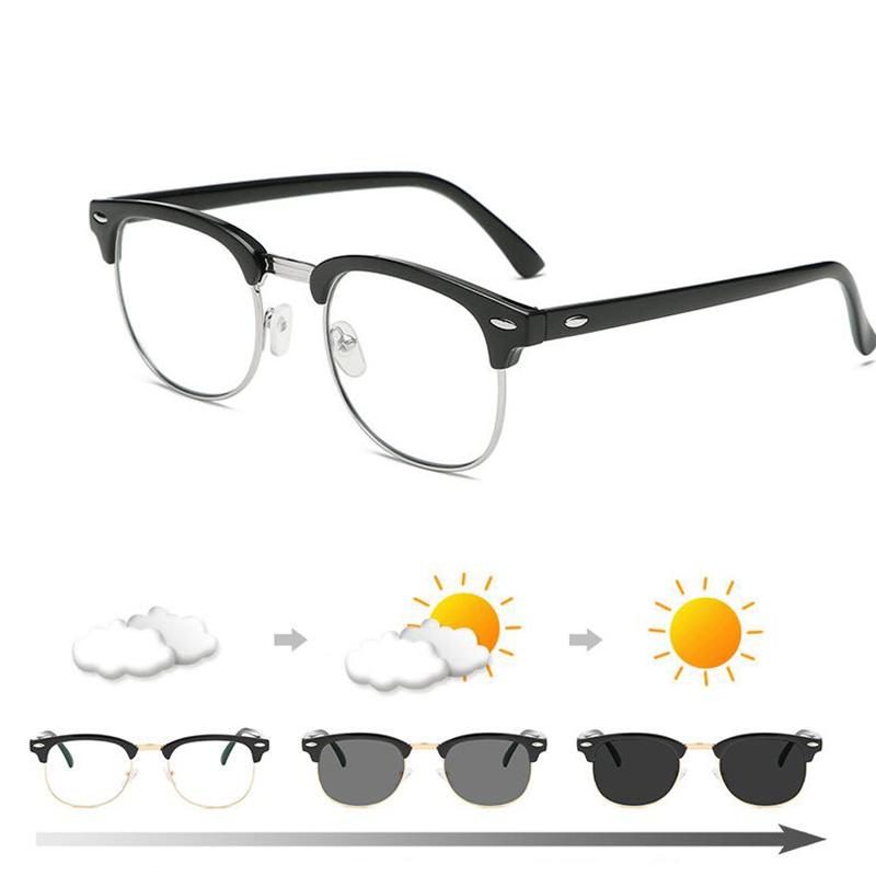 

1.56 Aspheric Green Film Sun Photochromic Prescription Eyeglasses Anti Blue Light Nearsighted Glasses Diopter -0.5 -1 To -6.0 0