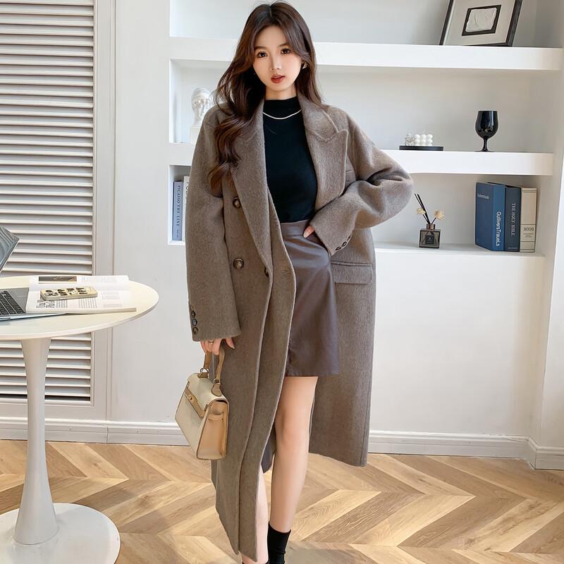 Mocana Retro Maillard Double-Faced Wool Coat