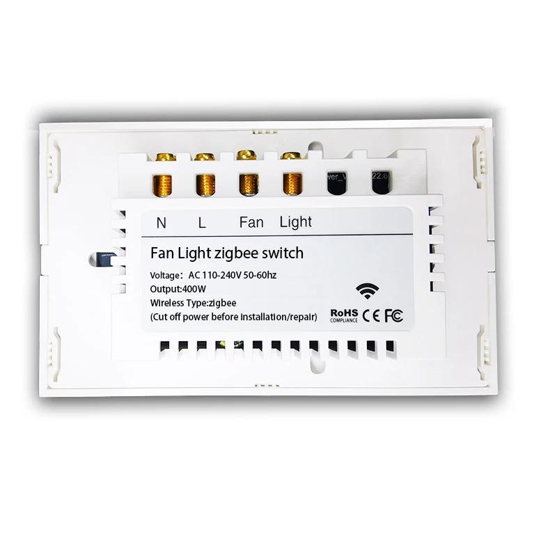 Zigbee Smart Wifi Fan Light Switch EU/AU Ceiling Fan Lamp Switch Smart Life APP Works With Alexa Google Home