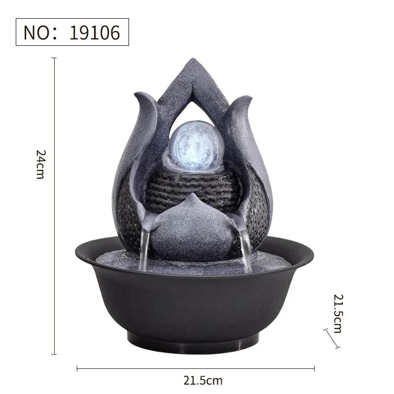 HandMade Home Decorative Desktop Fountains Indoor Water Fountain Creative Craft Home Decor&Figurines FengShui Waterfall Fountain
