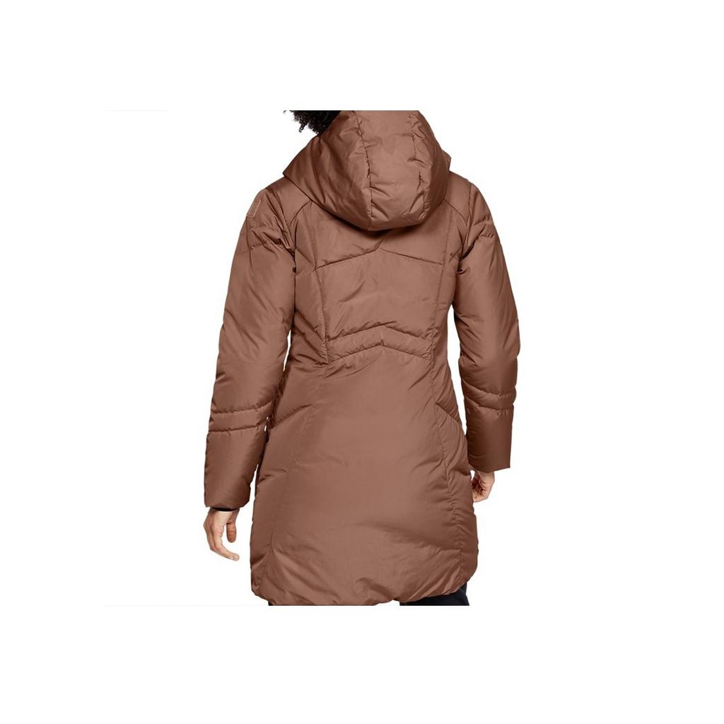 Under Armour Sportstyle Training Mid-Length Hooded Down Jacket Women Outerwear Brown 1346480-270