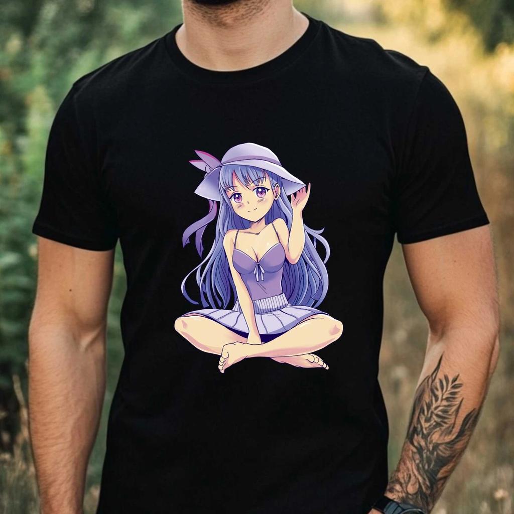 T-Shirt Herren Anime Girl Motiv Baumwolle Größe XS bis 5XL