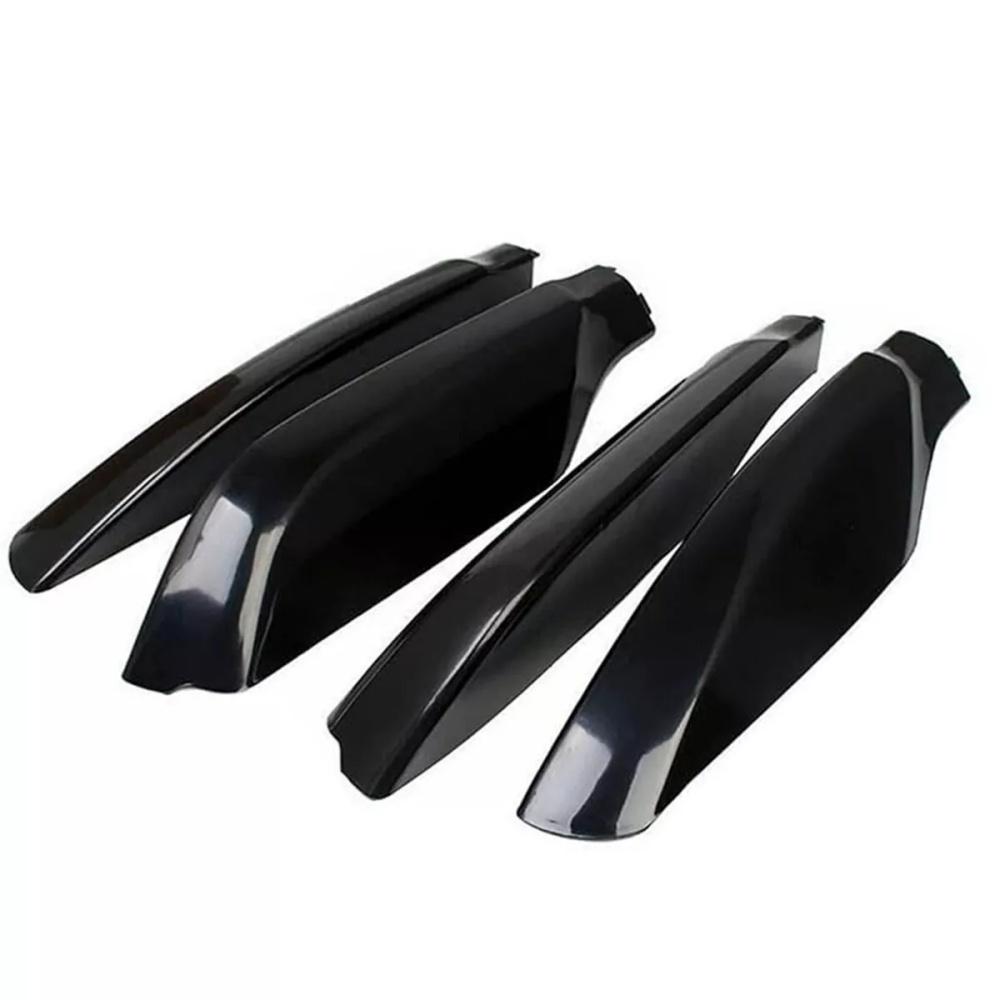 4Pcs Glossy Black Roof Rack Rail End Cover Cap For Toyota Prado 2010-2018