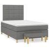 Vidaxl Letto Continentale Con Materasso, Grigio Scuro, 120X190Cm Tessuto