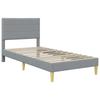 Bed Frame Light Grey 80 x 200 cm Polyester