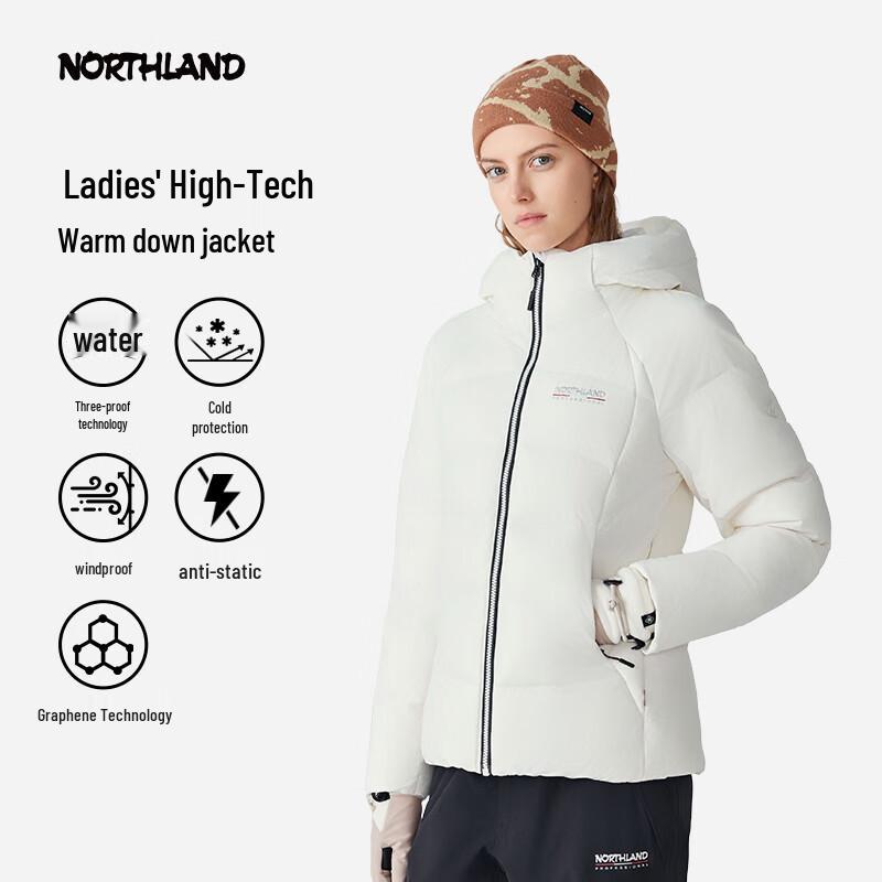 

Женский короткий пуховик с капюшоном NORTHLAND NDJEH2755S 160