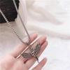 Little Angel Necklace Hip Hop Bouncy Niche Simple Earth Cool Personality Titanium Steel Jewelry Sweater Chain Accessories