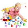 Interactive Bath Playset, Multi-Player Game With Magnetic Floating Toy, Ocean Sea Animals For Bathtub Pool Bathtime Learning, Unique Magnetic Fishing