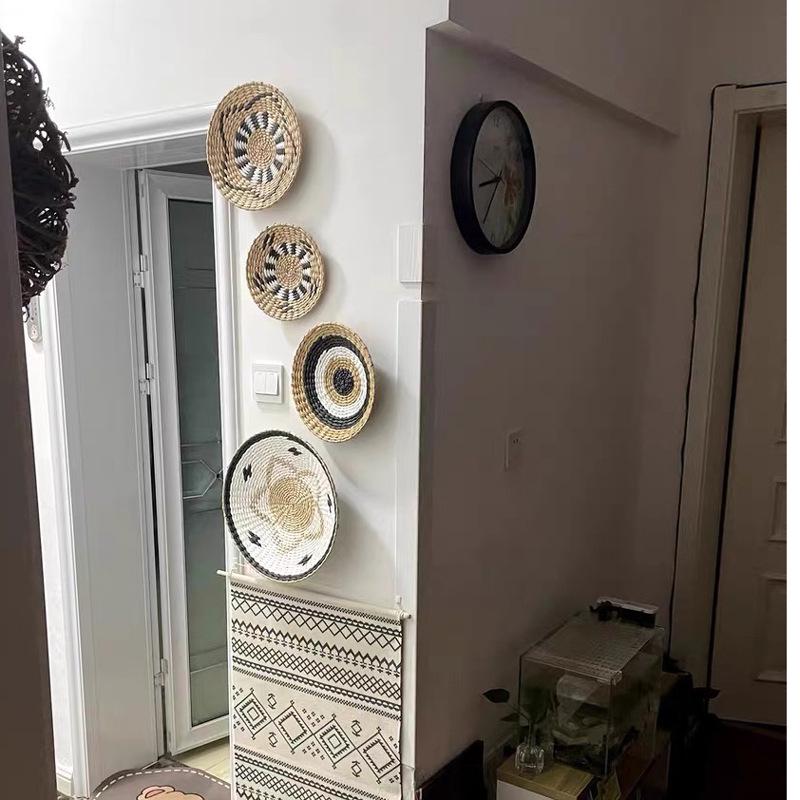 Nordic Straw Cattail Wall Art Ornament for Bedroom Decor