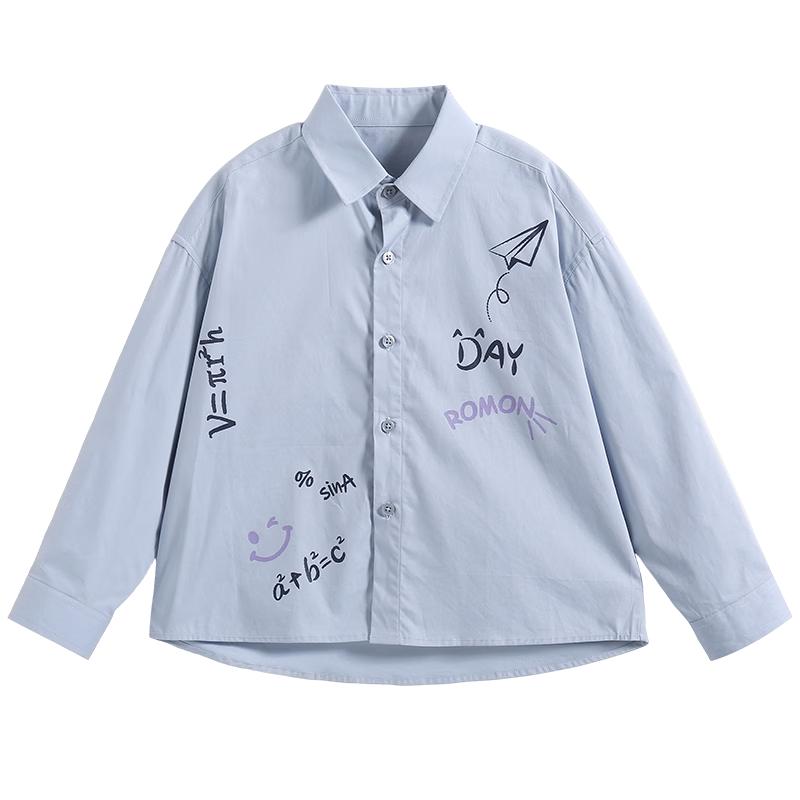 Romon Boys  Long Sleeve Cotton Shirt 120