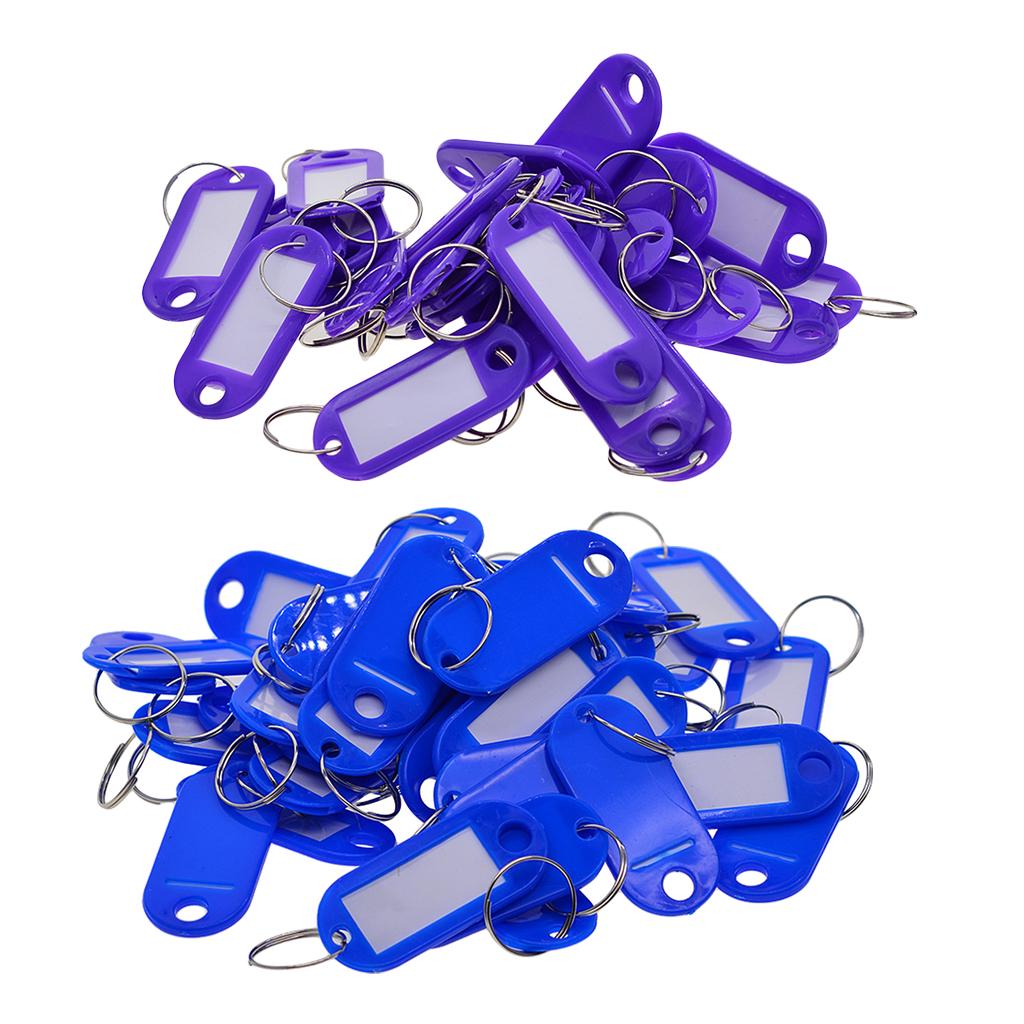 100X Mixed Labels Name Tag Split Car Door Keychain