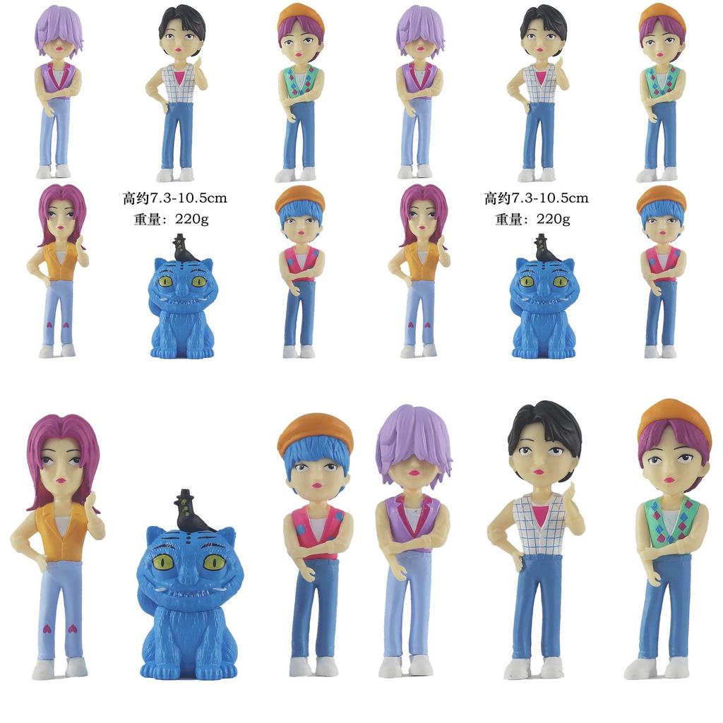 Saja Boys Pvc Figure Set With Collectible Handpainted Characters For Fans And Collectors