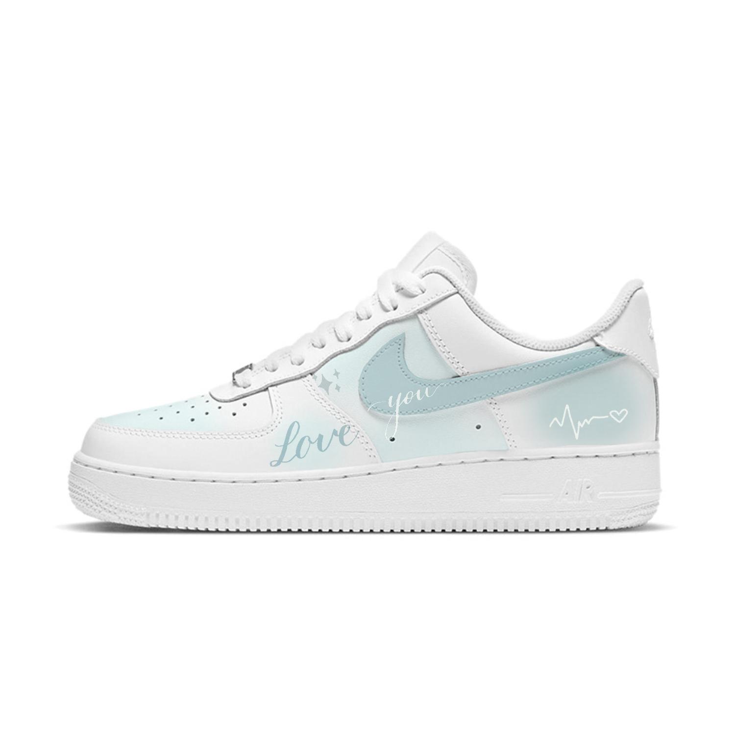 

Nike Air Force 1 Blue Mood Slip Resistant Abrasion Resistant Low top Skateboard Shoes Women s Blue White DH2920-111(Team298-) 38