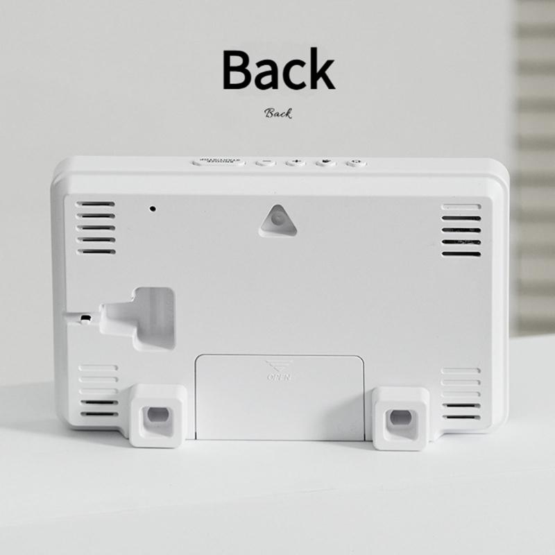 Modern Minimalists Design Electronic Clock Large Screen Display Indoor Thermometers Hygrometer Wall Mountable Tabletop