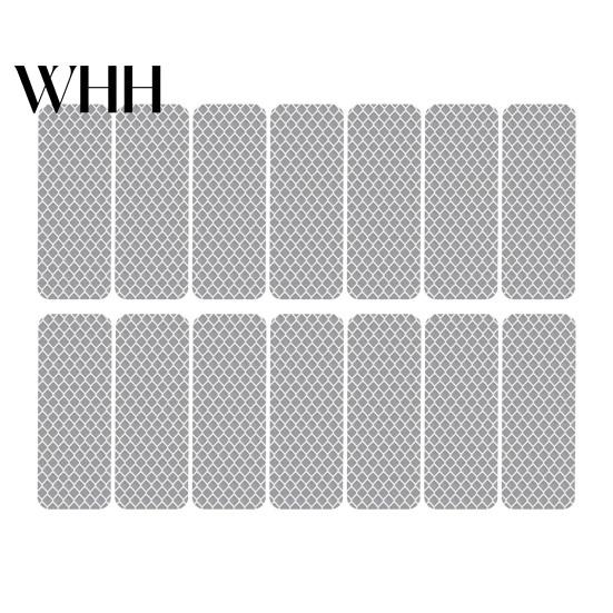 Reflective Vehicle Decals 14Pcs 3x8cm Warning Strip Tape Car Bumper Stickers Strips Secure Reflector Styling Accessories Nighttime Safety