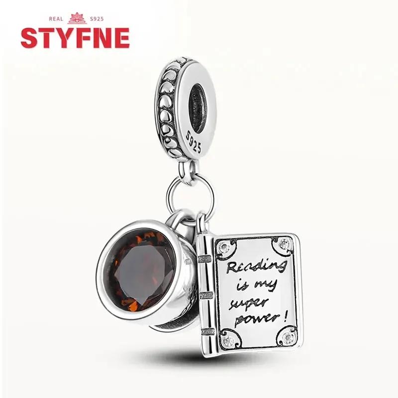 Coppermoe Paw Coffee Cup Beads Pendant Fit Charmscopper Original Bracelet For Women Fine Jewelry Diy Gifts