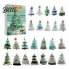 Scatola per Decorazioni a Tema Oceano con Calendario 24 Avvento di Natale Vetro Marino Giorno Conto alla Rovescia Festività Artistica