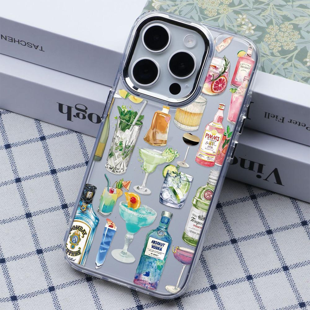 

Drink Quilt Phone Case For Iphone 17 15 14 13 Pro Max 11 12 Max 7 8 Plus Stylish Shockproof Soft Coque Cover iphone 16E чистий