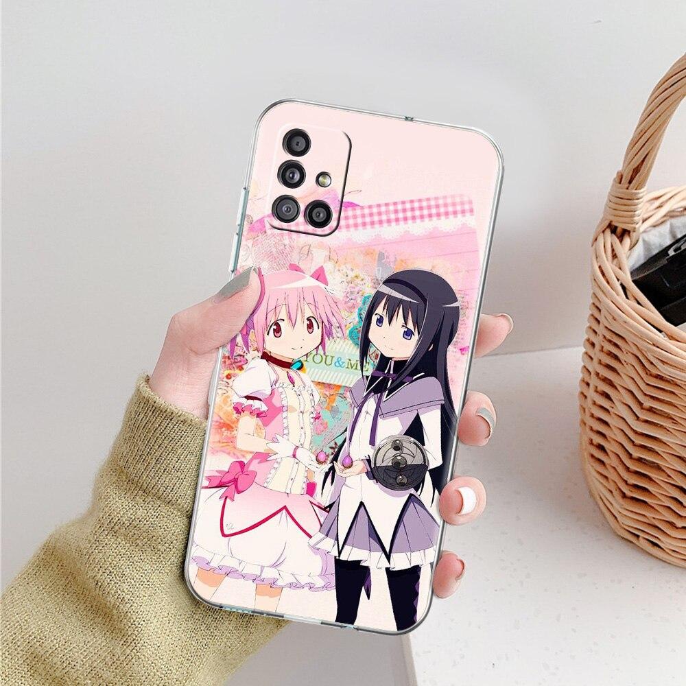 Anime Puella Magi Madoka Magica Phone Case For Samsung Galaxy A51 A71 A21S A12 A11 A31 A41 A52 A32 5G A72 A01 A02S Clear Cover