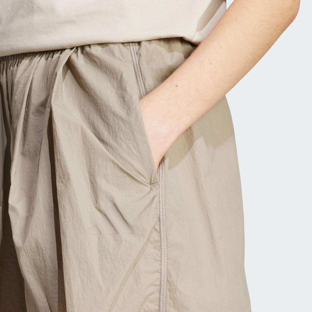 Adidas City Escape Parachute Fashion Simple Breathable Loose Versatile Knitted Sports Pants Women Bottoms Light-Sesame-Gray-Brown JC5116