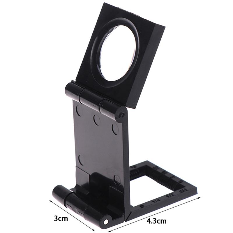 10X 28mm Folding Magnifier Stand Loupe with Scale for Textile Optical Glass Plastic Folding 22MM Caliber Magnifying Glass Tool