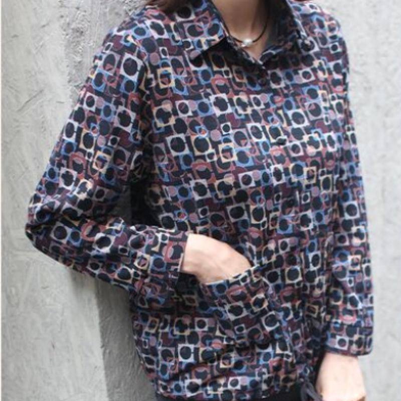 Shiz Madam Spandex Pattern Shirt T57178