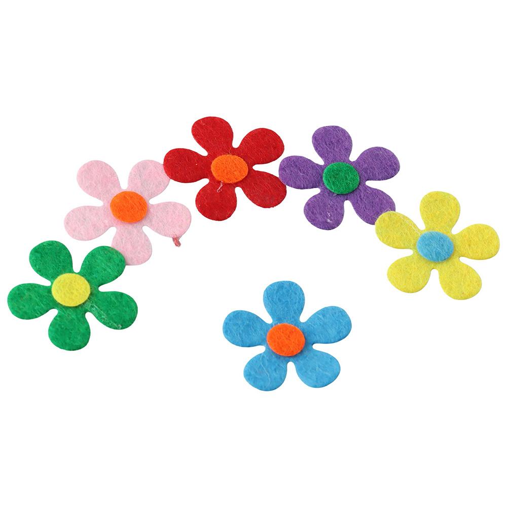 1.1 Inch Fabric Flower Handcraft Decoration Embellishments Felt Flowers  For DIY Crafts