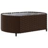 6 piece Garden Sofa Set with Cushions Brown Poly Rattan