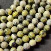Smooth Round Yellow Serpentine Beads, Loose Beads, Full Strand 14-15 Inch Beads, Gemstone Beads for Jewelry Making, 6mm 8mm 10mm Size Beads.