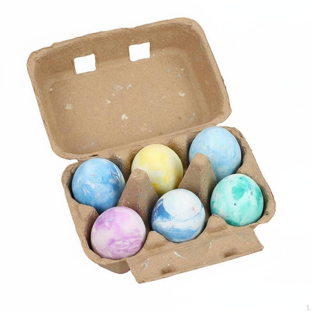 Egg Shaped Chalk Bright Colors Colored Drawing Outdoor Toy for Kids, Young Children,