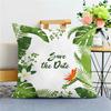 Fashion Tropical Green Plant Pillowcases Natural Style Decorative Pillowcases For Office Bedroom And Sofa