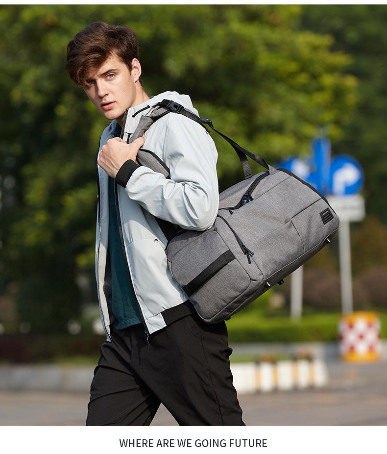 Large Travel Gym Bag with Anti-Theft, Dry & Wet Separation, and Suitcase Handle Attachment