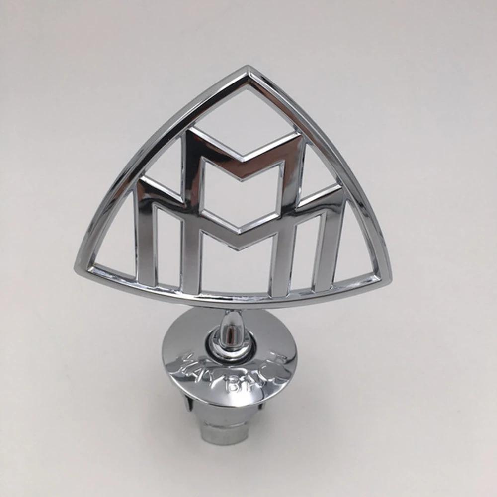 IONQP1 Maybach Logo Front Standing Metal Mark Emblem Auto Hood Rear Badge for Mercedes-Benz Maybach C E S Class S400 S500 S600