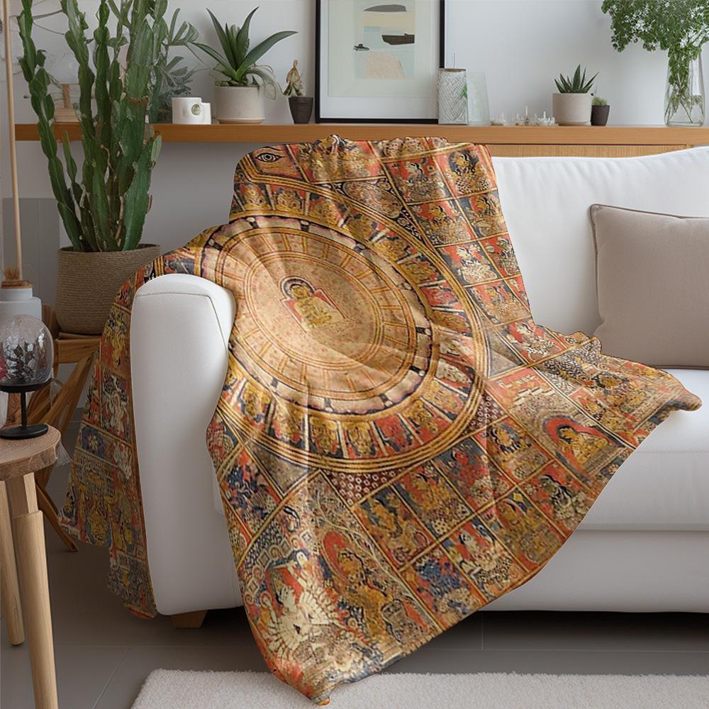 Vintage Ethnic Moroccan Kilim Rug Carpet Throw Blanket Decorative Wall Art Cushion Cover Home Decor