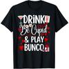 Cute Valentine's Day Cupid Bunco Drinking Group Matching Cotton Men T Shirt