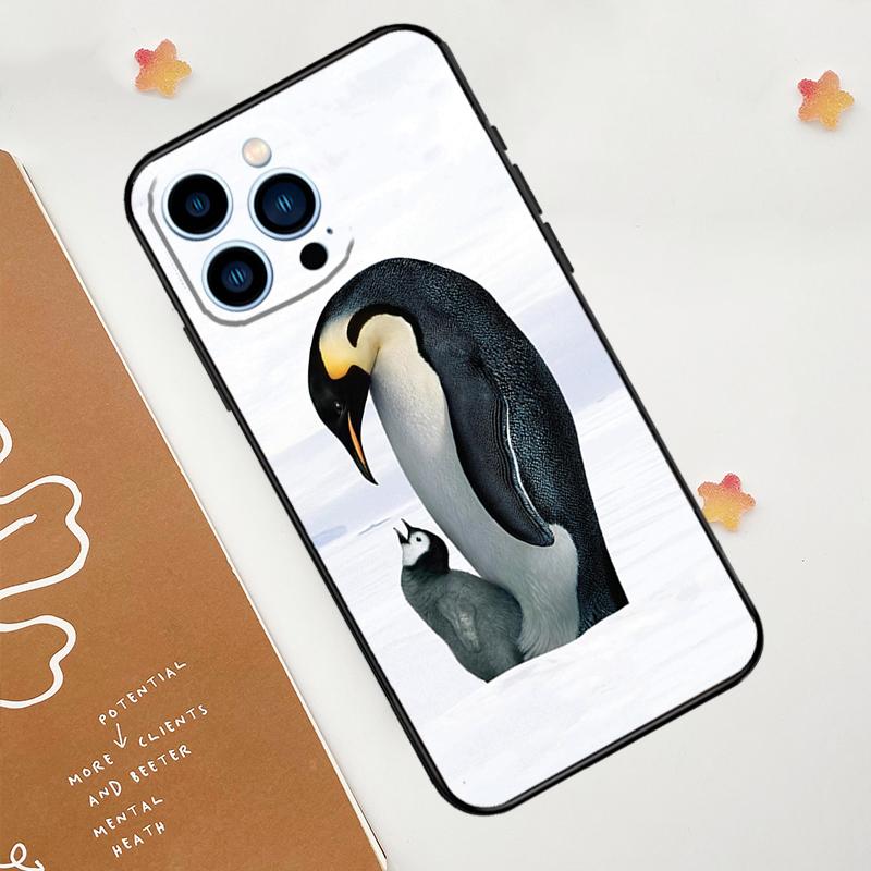 

Penguin Snow Arctic Cute Animal Phone Case For iPhone 17 Pro Max 14 11 15 16 Pro Max 12 13 mini 16 Plus 16e 17 Air Funda iPhone 12Pro MAX