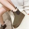 Fashion Autumn and Winter Women's Snow Boots New Flat Bottom Warm Cotton Ankle Boots Shoes Casual Plush Solid Short Botines for Women