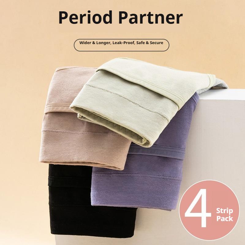 Ladies Spring and Autumn Cotton Side Leakage Breathable High Waist Menstrual Physiological Briefs